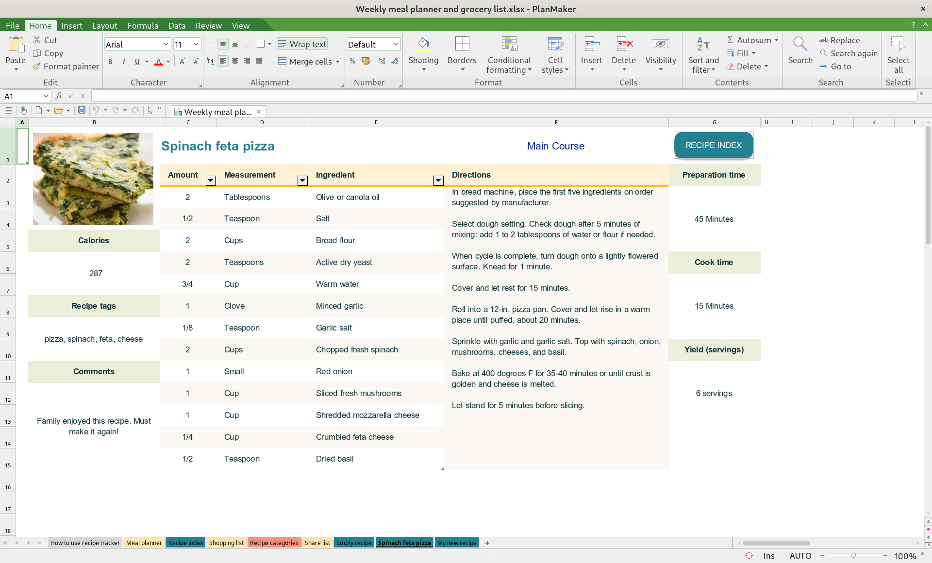 Excel Template Microsoft In Planmaker 